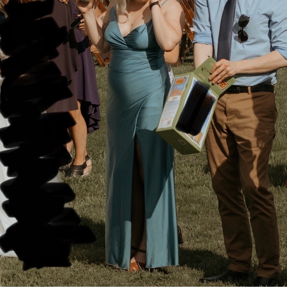 La Scala Teal Evening Dress
